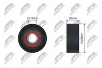 Nty RNK-RE-000 Umlenk-/FüHrungsrolle, Keilrippenriemen FüR Dacia Ford Opel