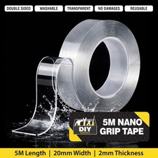 5M Nano Tape Double Sided Adhesive Reusable Strong Clear Washable Traceless Gel