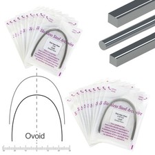 100PCS Dental Orthodontic Stainless Steel Arch Wire Round Rectangular Ovoid U L