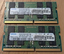 32GB  2 X 16GB  Samsung 4Rx8 PC4-2666V Laptop Memory RAM