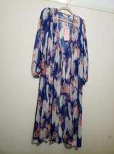 Finery London Dress wrap sheeUK 12 Abigail Front multi chiffon, (NO INNER DRESS)