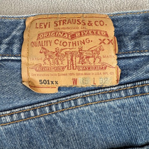 Vintage Levis 501xx Jeans Mens 30x30 Blue Denim Made in USA Y2K 90s Tag 35x32 - Picture 6 of 12