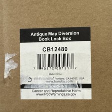 Barska Antique Map Book Safe with Key Lock: Hidden Diversion Lock Box & Magnetic
