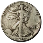 1943 Walking Liberty Half Dollar Philadelphia VF Early Silver #1