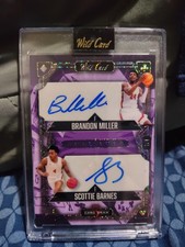 BRANDON MILLER/Scottie Barnes 2024 WILD CARD 5 CARD DRAW DUAL AUTO 1/1