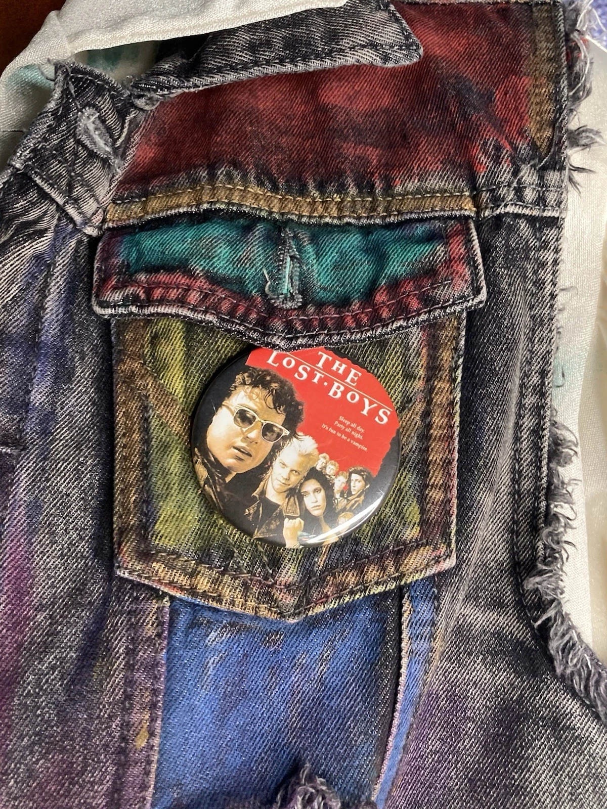Lost Boys Warriors OOAK Tribute BATTLE VEST Upcycled hand-painted Designer COA image 3