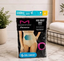 NEW Maidenform Flexees High Waist Brief Shapewear F83061 Size M Black
