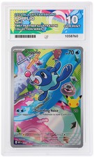 Ace Perfect 10 Popplio 045 Primer Socio Ilustración Promo Gema Como Nuevo Pokemon