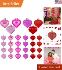 24 Colorful Heart Decorations for Weddings  Valentine's Day - Durable Ornaments