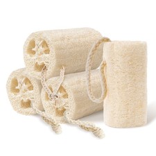 Natural Loofah Sponge Exfoliating Body Scrubber,4"Organic Egyptian Loofah for...