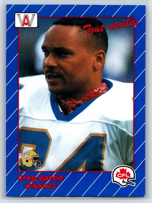 1991 All World CFL French Greg Battle Winnipeg Blue Bombers #59