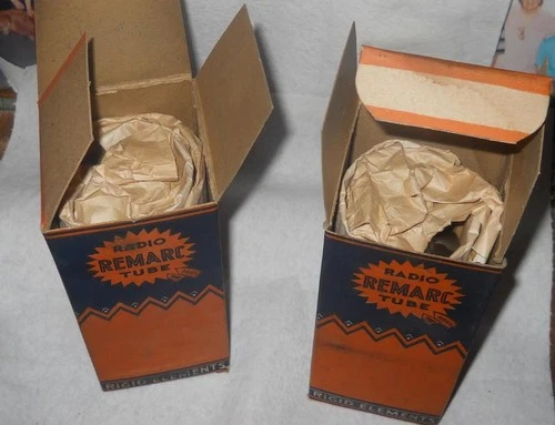 2 USED RARE ORIGINAL REMARC DX 245 POWER TUBES WITH BOXES TV7B/U TESTED