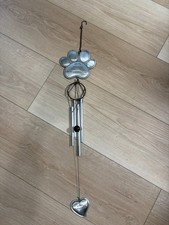 Pet Memorial Wind Chime Paw Print Cat Dog Loss Sympathy Gift Always Remembered