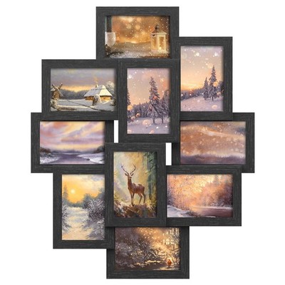 SONGMICS Bilderrahmen-Collage, Fotorahmen Familie, für 4x6 Zoll, aus MDF-Platten