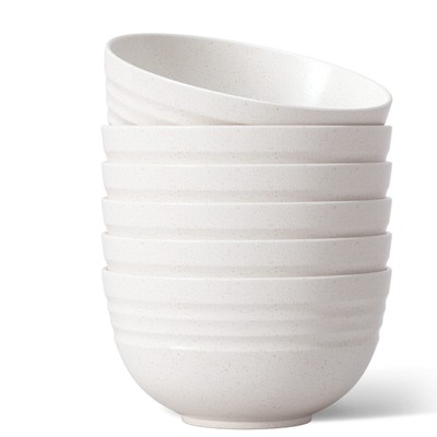 【Set Of 6】Unbreakable Cereal Bowls, 25 OZ Wheat Straw Bowls Microwave and Dis...