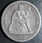 1860-P SEATED LIBERTY DIME