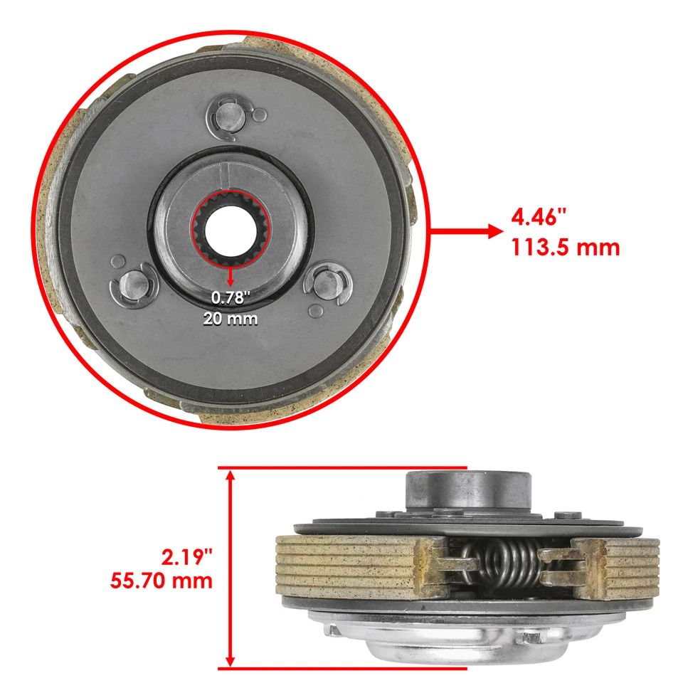 Embreagem centrífuga úmida para Honda TR200 Fat Cat 200 1987 - Imagem 2 de 4