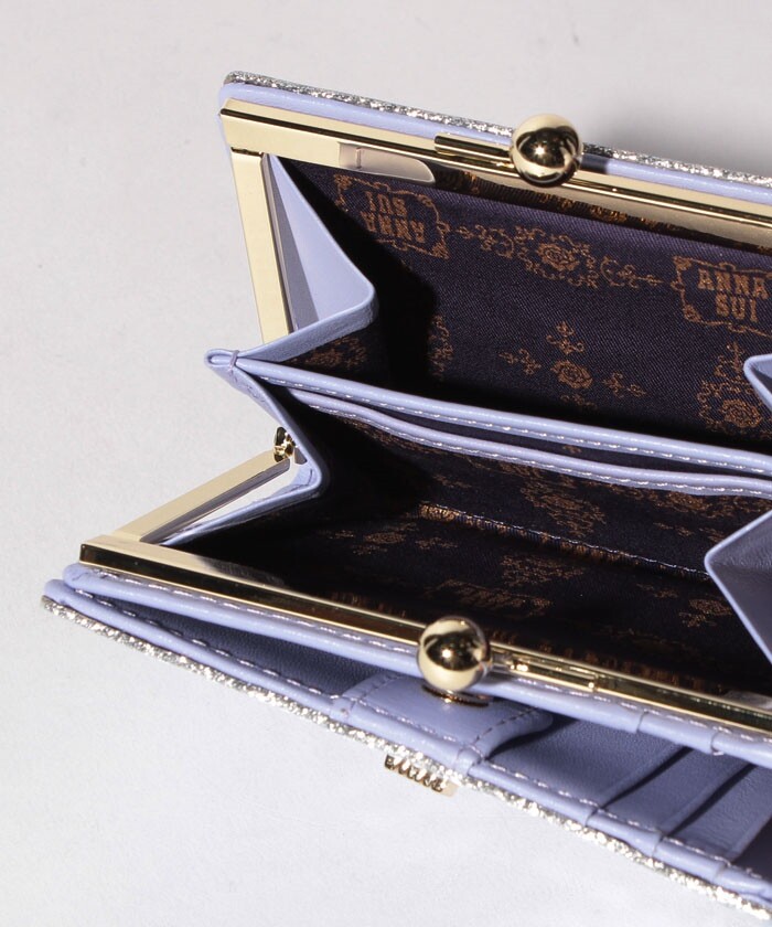 Portefeuille Anna Sui En Cuir émaillé Noir - Motif Papillon - Occasion Peu Utilisée, Excellent état