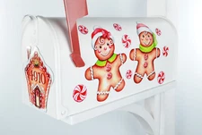 Mailbox Magnet Partial Cover Gingerbread Man & Woman  Peppermints House