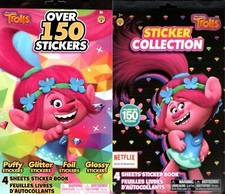 Trolls - Sticker Collection - Over 150 Stickers 4 Sheet Sticker Set of 2 