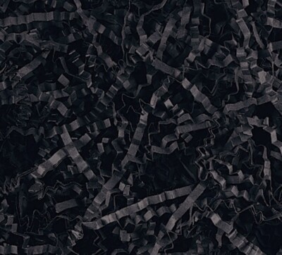 (1/2 LB) Crinkle Cut Paper Shred Filler for Gift Wrapping & Basket Filling BLACK