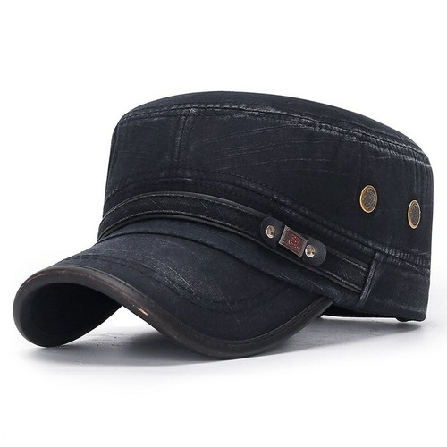 FS Fashion Flat-top Leather-trimmed 
