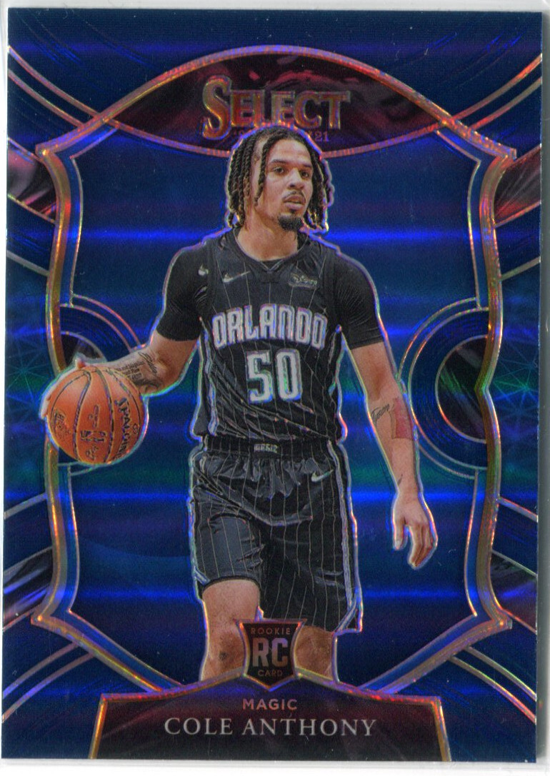 2020-21 COLE ANTHONY PANINI SELECT CONCOURSE BLUE PRIZM PARALLEL ROOKIE CARD RC!