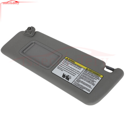 Left Fits 2004-2007 Toyota Highlander Driver Side Gray Sun Visor Shade w/ Mirror