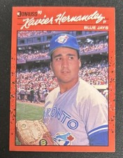 1990 Donruss Xavier Hernandez Baseball Rookie Card (RC) 682 Blue Jays Pitcher VG. rookie card picture