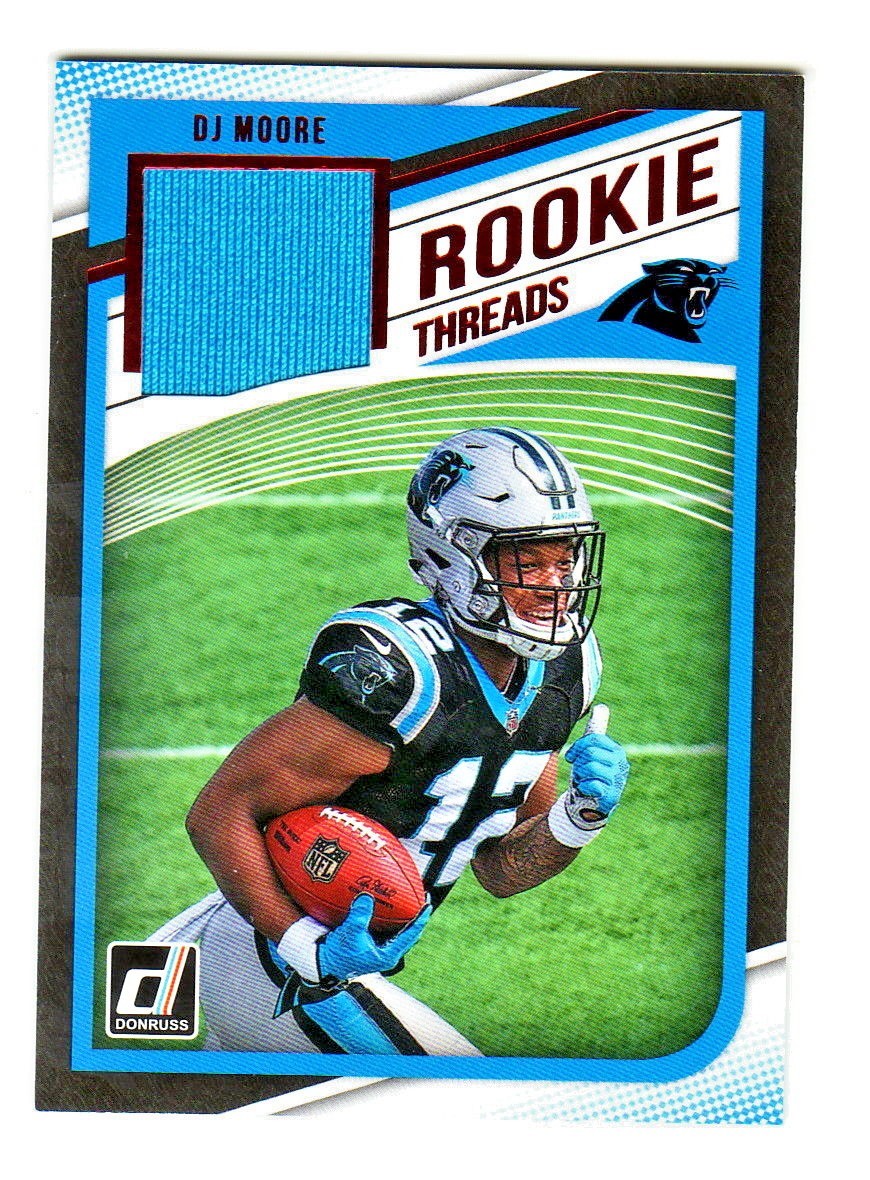 2018 Donruss ROOKIE THREADS RED PARALLEL RELIC #16 DJ MOORE RC Carolina Panthers