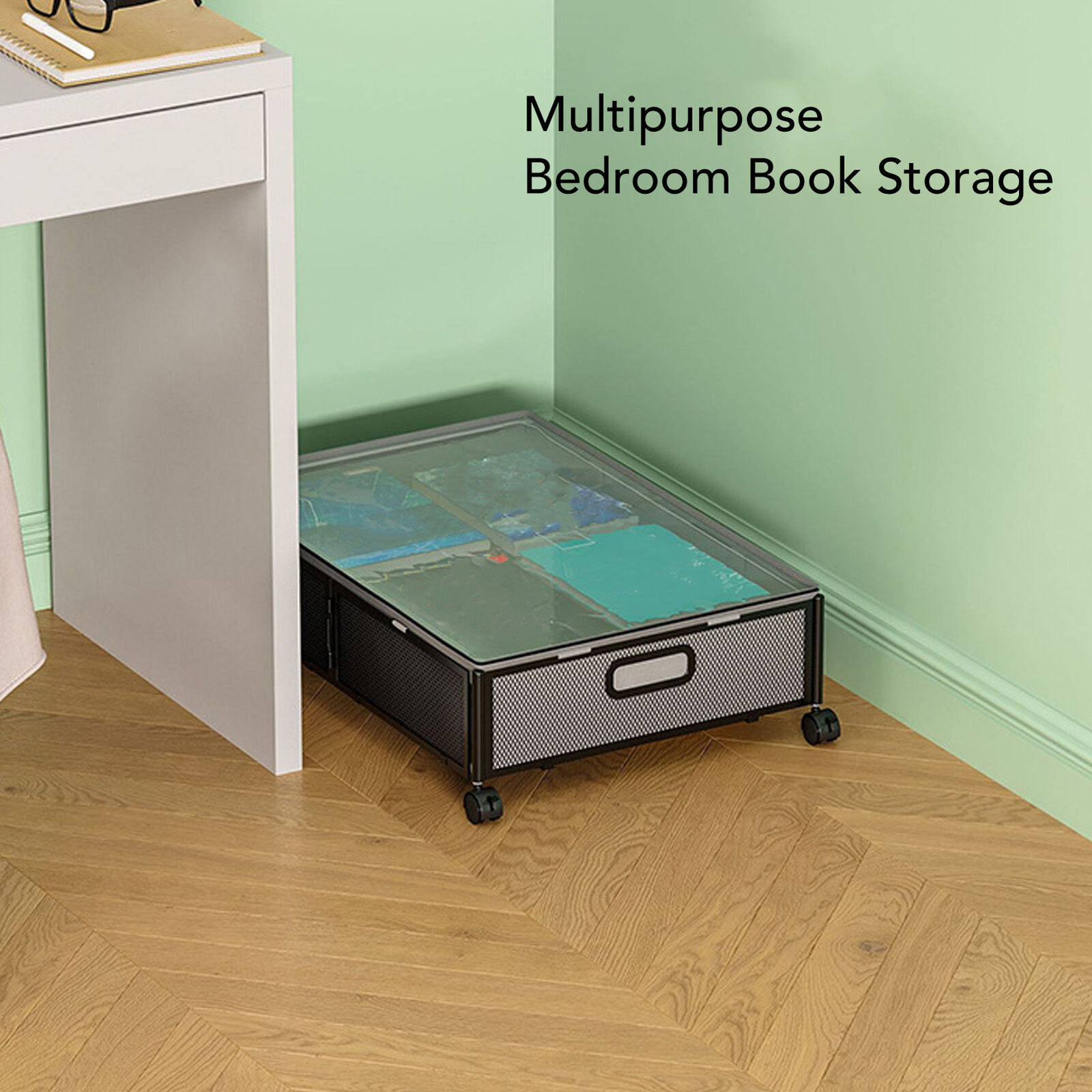 Large Capacity Under Bed Storage Containers with Wheels for Easy Access-image