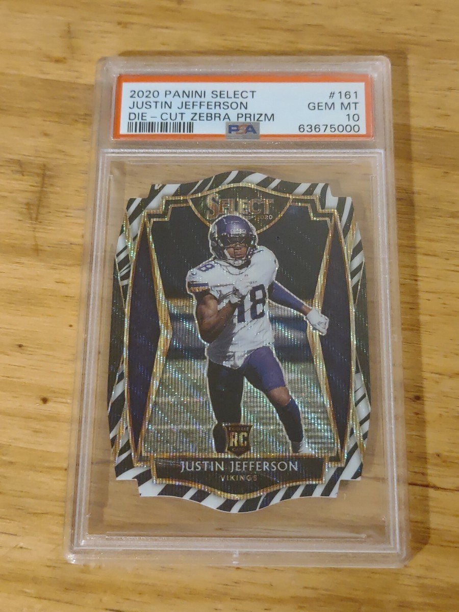 レア 2020 Panini 10シリ RC 直筆サイン パッチ マット・サイス NEW* 2020 Select Die-Cut Zebra Prizm #161 Justin Jefferson