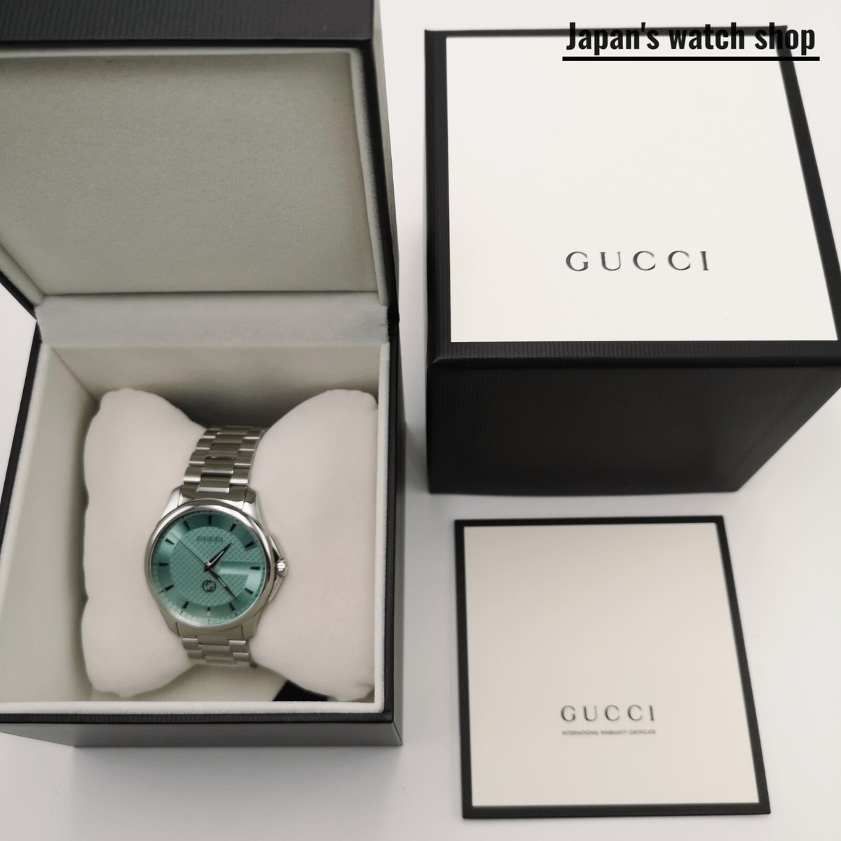 GUCCI G-Timeless YA126372 Turquoise Stainless Steel Men's Watch