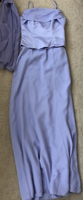 Alfred Angelo Sz 8/ M Soft Purple Lavender Wedding Bridesmaid Formal Long  Dress | eBay