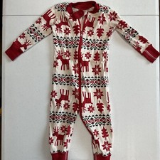 HANNA ANDERSSON Dear Deer Christmas Pajamas Pjs Reindeer Size 12-18 mo 75cm