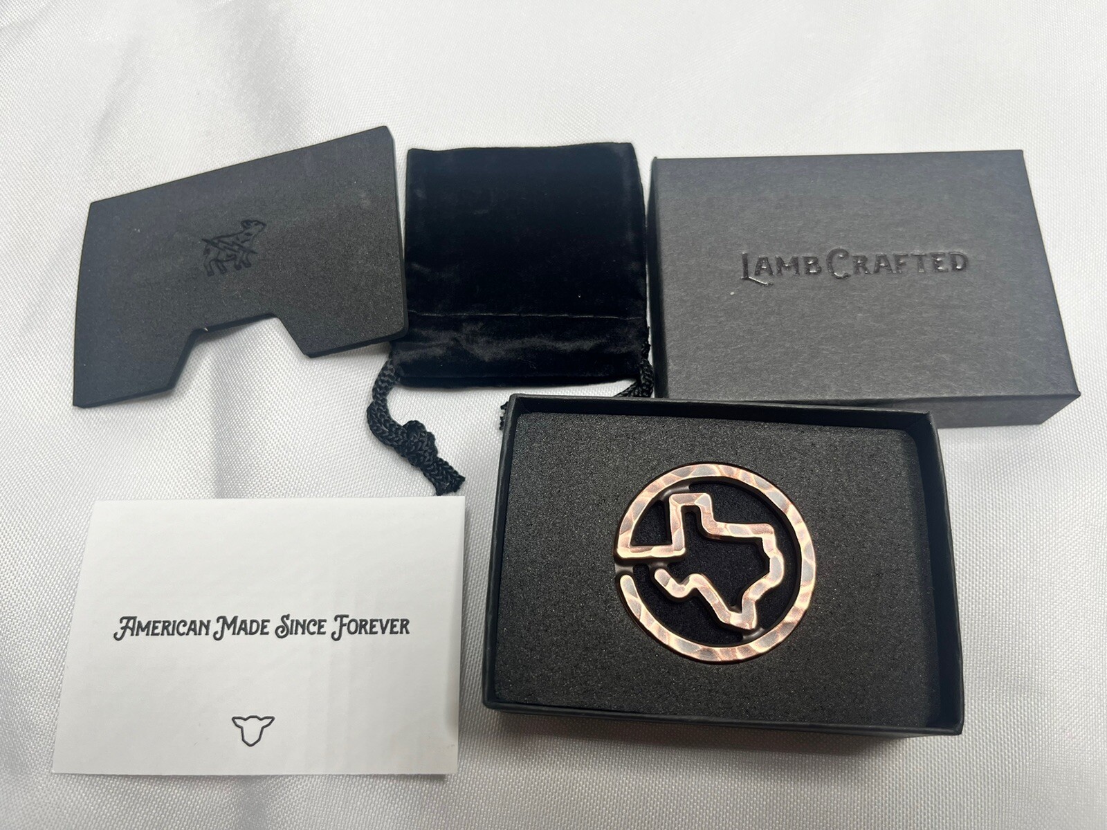 Tyson Lamb Crafted Plano Texas State Shaped Ball Marker Copper 🐑⛳️