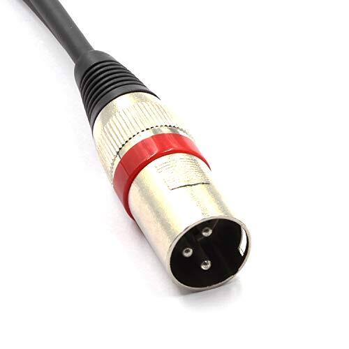 DISINO Dual RCA To XLR Male Y Splitter Cable | 10ft Gold-Plated Audio Adapter For Mixers & Equipment