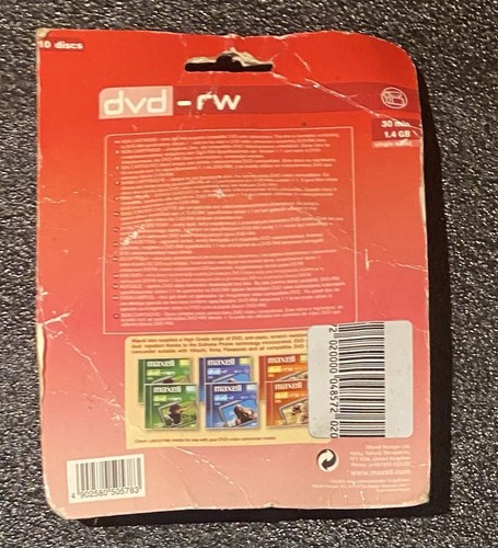 Maxell DVD-RW 10 Disc Pack 30 Min 1.4 GB - Picture 2 of 2