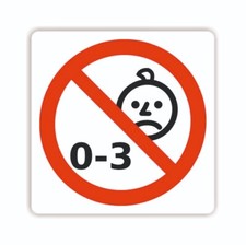 300 Not Suitable For Children Under 3 Years Warning Stickers 11mm