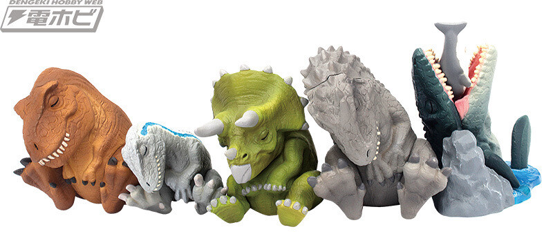 Shoulder Zun Fig. Jurassic World all 5 types set (gacha gasha