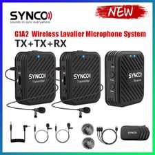 NEW SYNCO G1 G1A2 Wireless Lavalier Microphone System for Smartphone Laptop DSRL