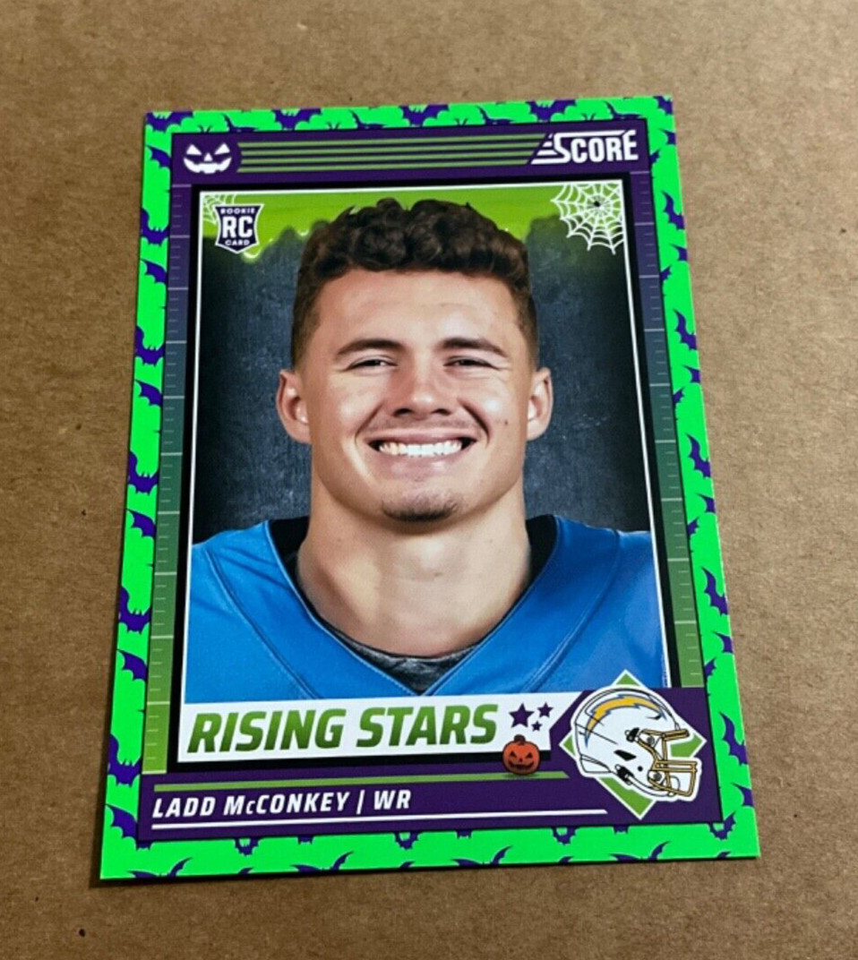 2024 Score A Treat Green Bats Rookie # 34 Ladd McConkey Los Angeles Chargers