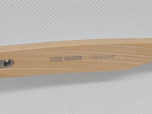 Steve Madden Designer Nude Wooden Arm Polarized Sunglasses NWT - Picture 6 of 7