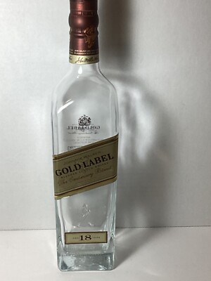 Johnnie Walker Gold Label Blended Scotch Whiskey 750ml Sealed Empty Display Rare