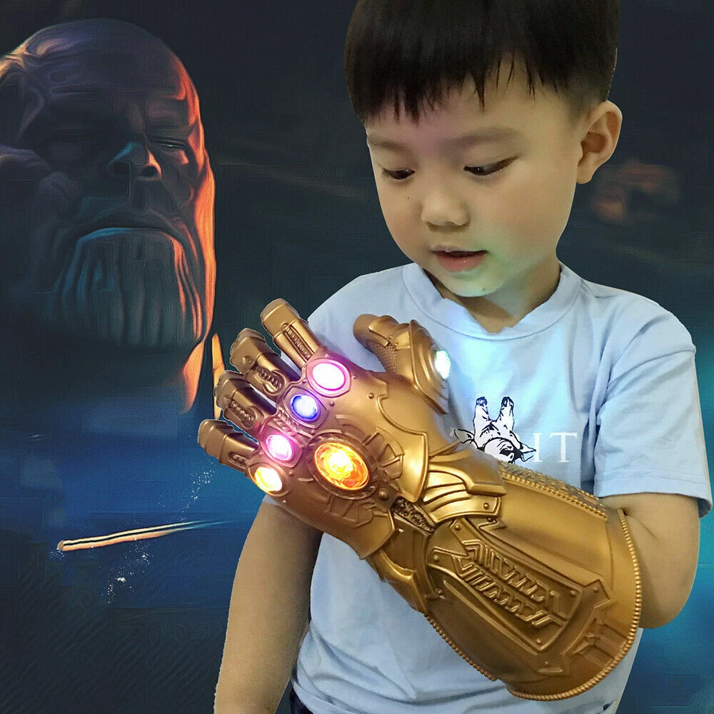 Thanos Infinity War Gauntlet w/LED Glove For Kid Size Avengers Toy eBay