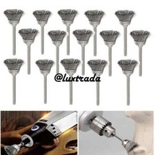 15X 15mm Grinding Polishing Wheel Head Wire Brush Steel Kit Fit Electric Drill