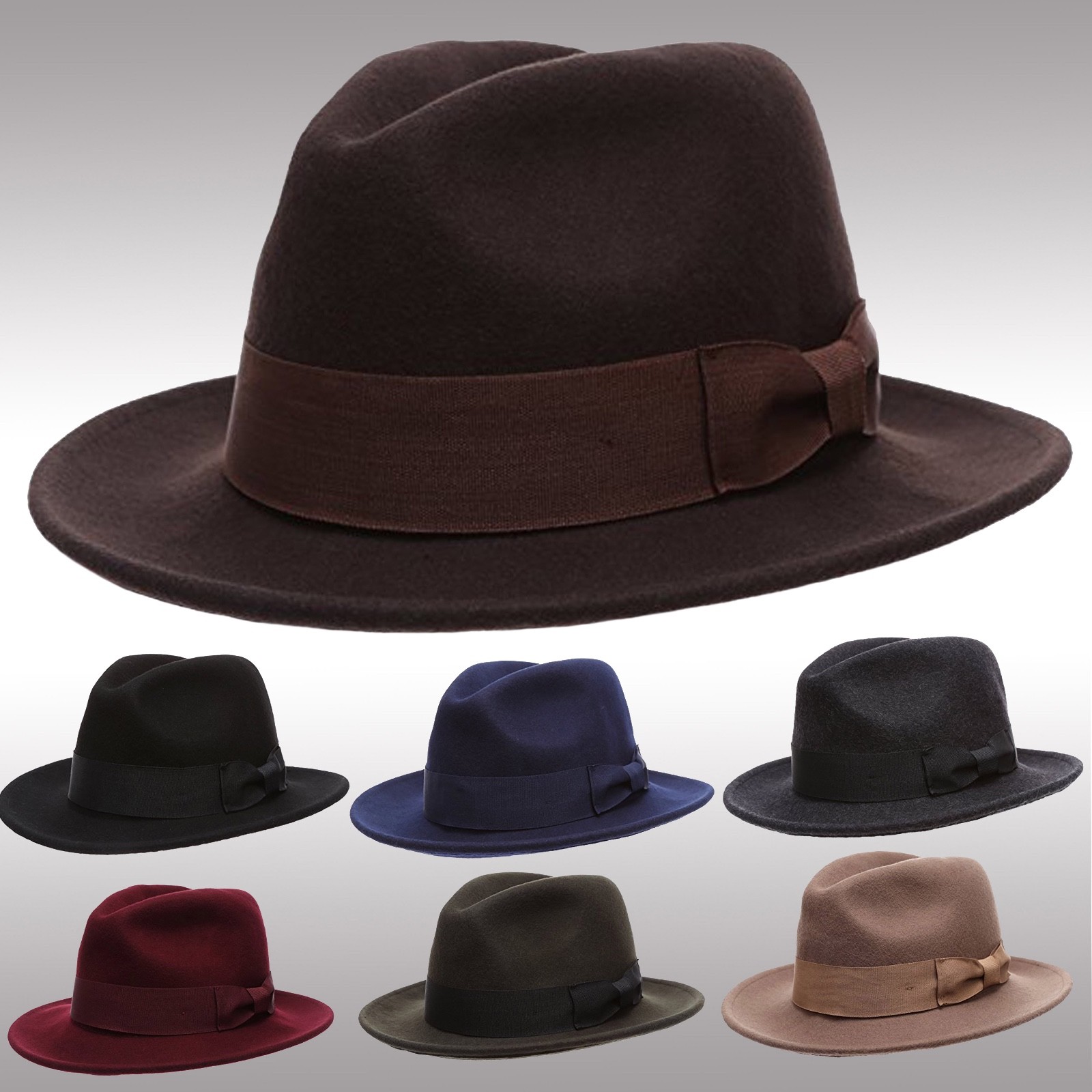 men's felt crusher hat