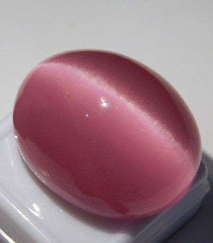 101.45 Ct Natural Chrysobery Pink Cats Eye Oval Cut Cabochon Loose Gemstone - Picture 8 of 11