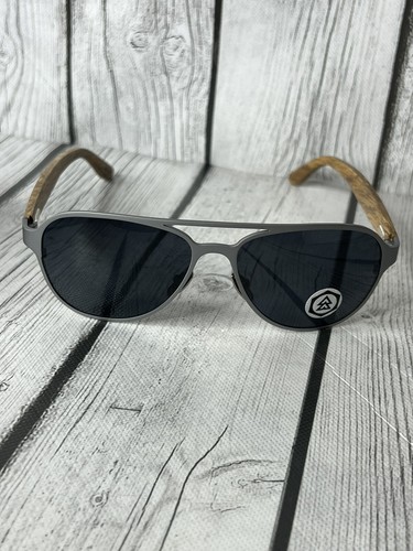 Westwood Grey Sunglasses with Wood Temples And Case UV-Protected