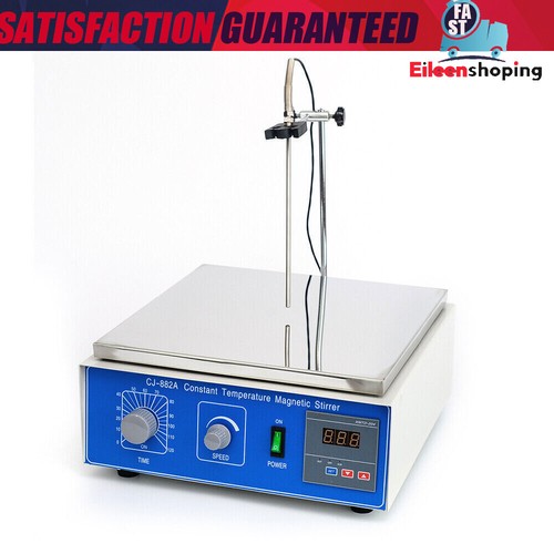 Agitador magnético termostático de laboratorio digital con placa caliente calefacción mezclador de laboratorio 10L - Imagen 7 de 13